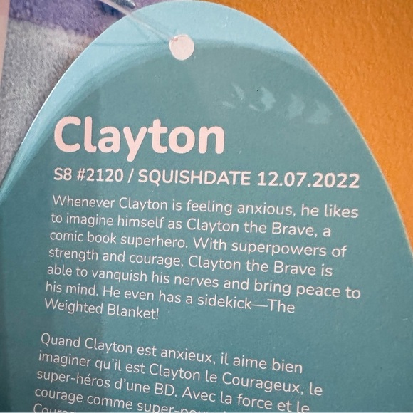 Nwt  🐮  Clayton The Blue Cow 8" Boxlunch Exclusive  Squishmallow - Picture 4 of 5